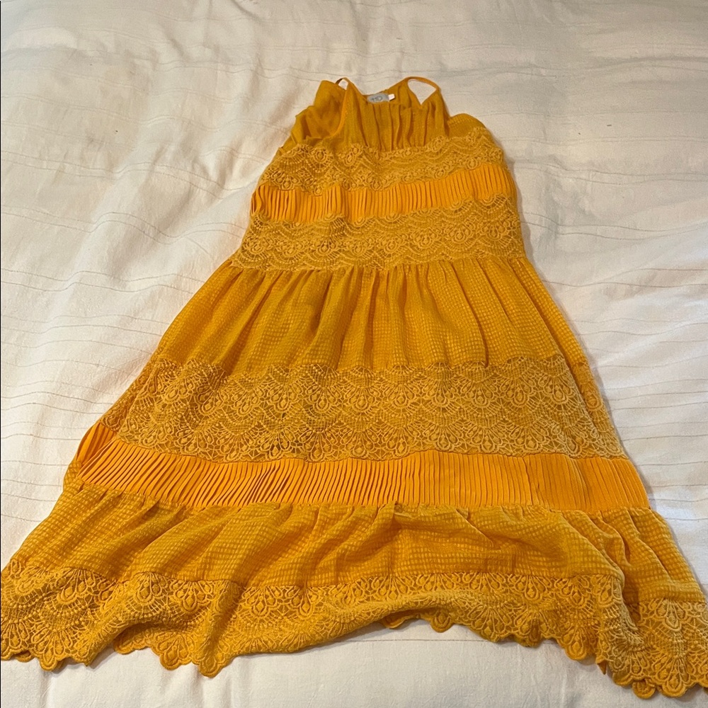HD in Paris Mustard Lace Casual Dress